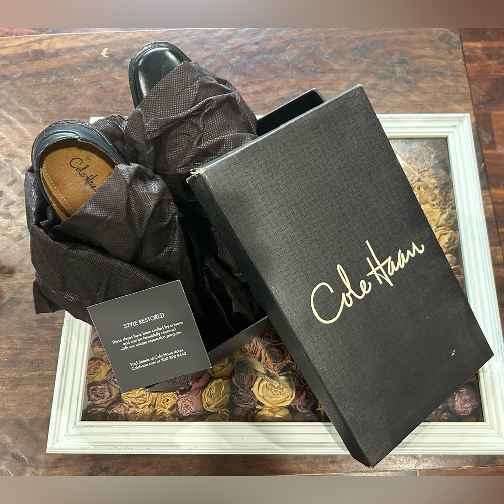 Vintage Cole Haan Nike Air Madero Cap Toe Black - Picture 2 of 7